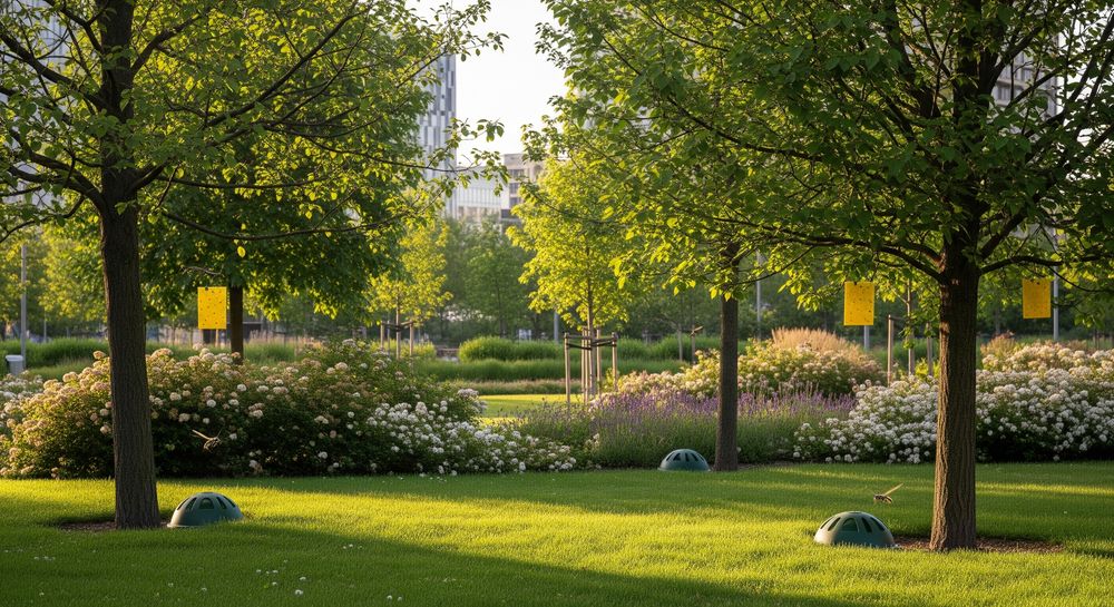 parc urbain equipe pour prevenir les infestations de guepes a venir